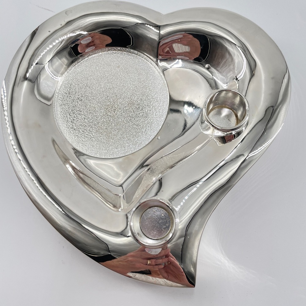 Lenox Wedding Promises Silverplated Heart Unity Candleholder 6032650 Silver